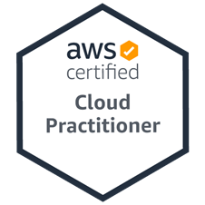 Imagem da badge referente à certificação Cloud Practitioner da AWS