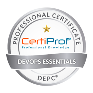 Imagem da badge referente à certificação DevOps Essentials Professional da Certiprof